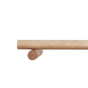 POLE ONLY Curtain Pole 0-720cm / 0-283.5&quot; (Oak, Walnut, Beech, Black, White) made to measure