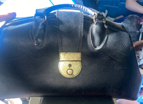 Vintage 1930s Original Black Leather Doctors Trave