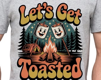 Funny Camping Marshmallow SVG: Retro Campfire Design (Digital Download)