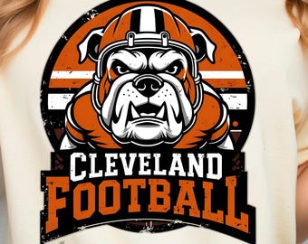 Retro Cleveland Football SVG: Browns Game Day Shirt Design (Digital Download