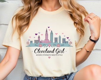 Cleveland Girl Retro Skyline SVG: Ohio Pride Design (Digital Download)