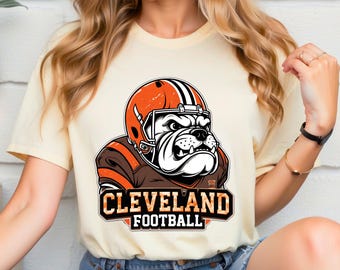 Diseño SVG para camisetas de fútbol americano de Cleveland: Diseño para el día del partido (Descarga digital)