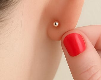 Stainless Steel Earring Backs for 20 Gauge Studs, Comfortable Sleep Backs, Flat Screw-On Style, Gold or Silver, Sold as a Pair