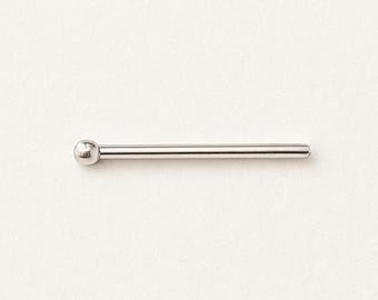 Nasenstecker Silber- winziger silberner Nasenstecker - kleine Kugel Nasenstecker silber - 1 mm Nasenstecker - Nasenstecker 22 Gauge - Silber Dot Nasenstecker
