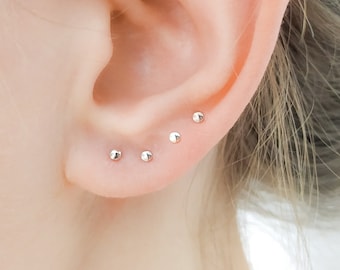 Tiny Dot Stud Earring-Silver Stud Earrings-Tiny Gold Dot Stud Earring-Hypoallergenic Stud Earrings-Tiny Rose Gold Studs