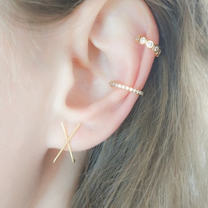 Gold Stud Earrings - Ear Studs - Gold Earrings - Dainty Studs - Elegant Stud Earrings - Minimalist Studs - Dainty Earrings