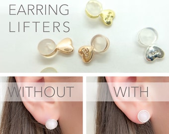 Luxury Earring Lifters Backs .925 Sterling Silver Large Earrings, Magic Ear  Lifts Support for Droopy Ears -  UK