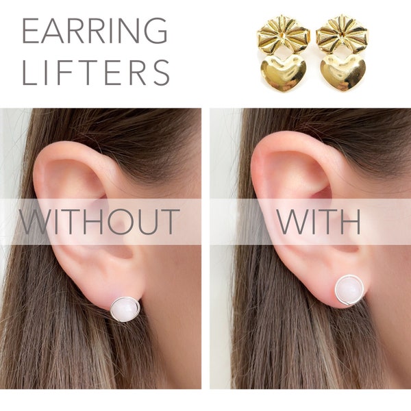 Earring Backs Lifters - Earring Lifters - Earring Lifting Backs - Earring Lifter Backs - Earring Backs Support