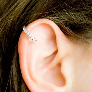Helix Earring-Cartilage Earring-Helix Earring Hoop-Diamond Cartilage Hoop-Helix-Helix Diamond Hoop-CZ piercing helix