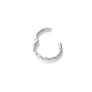 Piercing a cerchio in argento, anello per elica, setto, anello a clic per cartilagine, naso a cerniera, daith rook, piercing a cerchio calibro 16 16 g, anello a corda intrecciata
