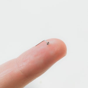 Tiny Nose Stud - Diamond Nose Stud - Tiny Dainty Nose Stud CZ 1.5mm - Thin Sterling Silver Nose Stud - Nose Piercing 22g