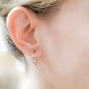 Small Clip On Earrings Silver- Hoop Clip On Earrings Gold- Non Piercing Earrings - Invisible ClipOn Earrings - Ear Cuff