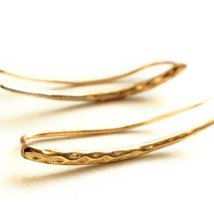 Gold Climber Earrings-Gold Ear Climber Earrings-Climbers-Climber Earrings Gold-Rose Sterling Silver Climber Earrings