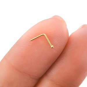 1mm Tiny Nose Stud - Tiny Gold Nose Stud - Dainty Ball Nose Stud - Sterling Silver Nose Stud - Nose Piercing 22g