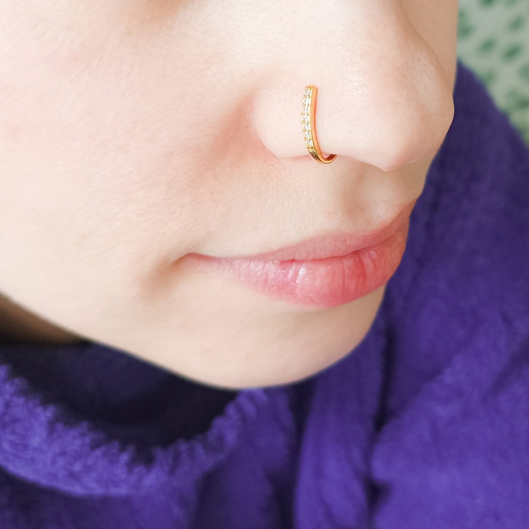 No Piercing Nose Ring Nose Cuff Clip on Nose Piercing Non Pierced Nose