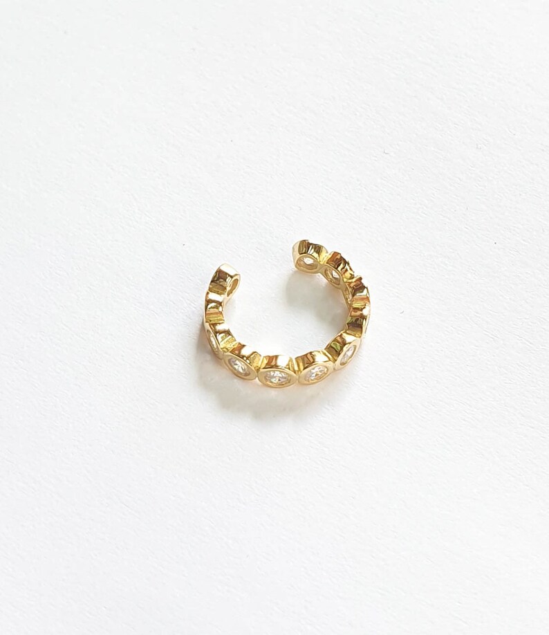 Gold Helix No Piercinggold Ear Cuffdiamonds Ear Cuff Etsy