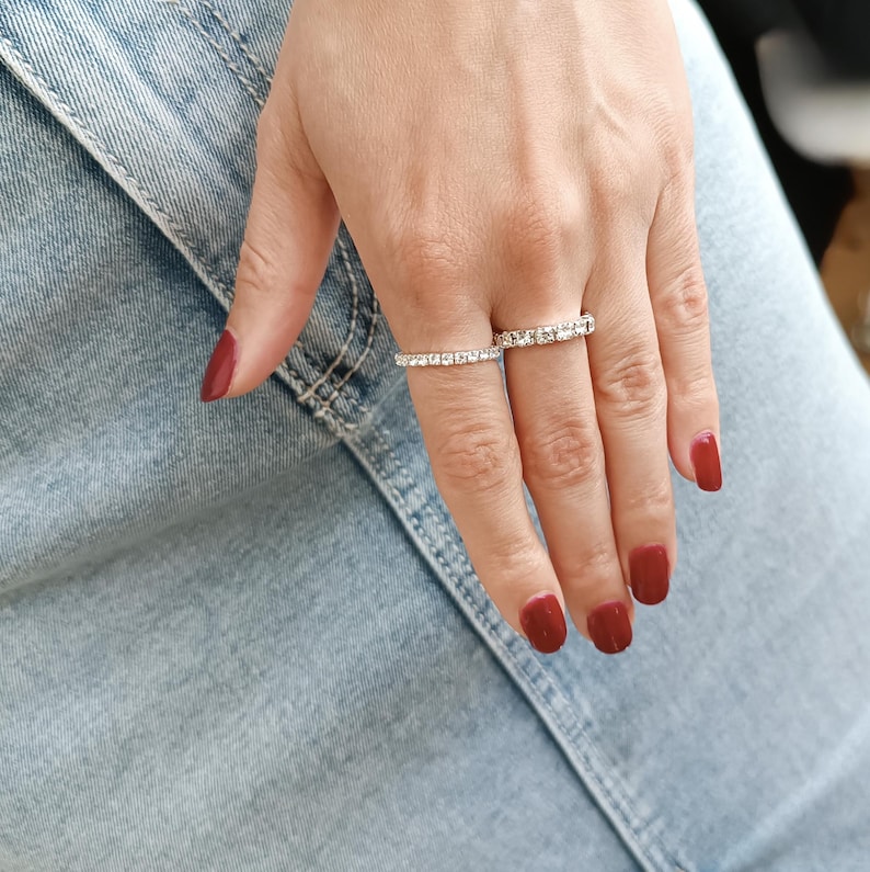 Comfortable Stretch Rings Stretchy Rings for Women - Elastic Rings - Eternity Ring - Elastic ...