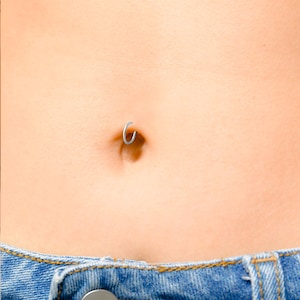 Piercing de ombligo de plata - Piercing de ombligo falso - Piercing de ombligo falso - Piercing de ombligo falso - Piercing de ombligo falso - Clip para ombligo