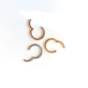Belly Ring Hoop Piercing - Simple Belly Ring - Clicker Hinged Piercing - Tiny Belly Ring - Dainty Belly Ring