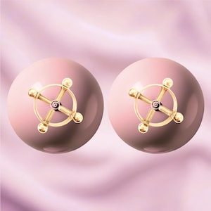 Nipple Clamp - Fake Nipple Piercing Rings - Nipple Jewelry Gold or Silver