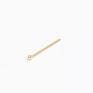 Nose Stud - Tiny Nose Stud - Tiny Ball Nose Stud Gold - 1mm Nose Stud - Nose Stud 22 Gauge - Gold Dot Nose Stud