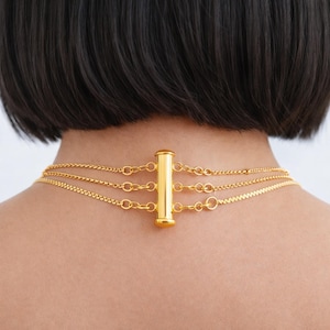 Multi Strand Necklace Detangler Clasp 3 or 4 Layer Separator in Gold or Silver