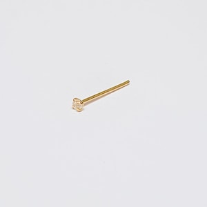 Diamond Nose Stud Gold 1.5 mm CZ - 22g Nose Stud - Tiny Nose Stud - Nose Stud Piercing - Nose Stud