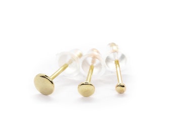 Tiny Dot Stud Earrings - Studs Set - Multiple Piercings - Simple Dainty Circle Earrings Studs Gold Rose Silver - Second Piercing