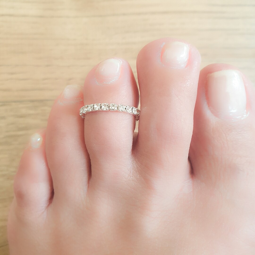 Stretch Toe Ring Crystal Toe Ring Stretchy Toe Rings Elastic Toe Ring