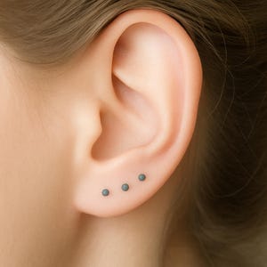 Black Stud Earrings-Tiny Black Dot Stud Earring-Small Black Stud Earrings-Hypoallergenic Stud Earrings-Tiny Black Studs