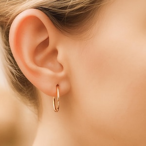 Small Clip On Earrings Silver- Hoop Clip On Earrings Gold- Non Piercing Earrings - Invisible ClipOn Earrings - Ear Cuff