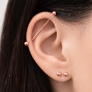 1PC 14G Industriële Steiger Barbell Chirurgisch Staal Voor Vrouwen