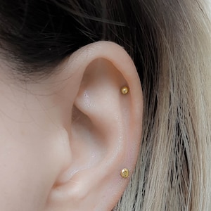Gold Helix Earring-Gold Cartilage Stud-Tiny Gold Helix Stud-Gold Helix Piercing-Tiny Gold Cartilage Earring Stud-Tiny Helix