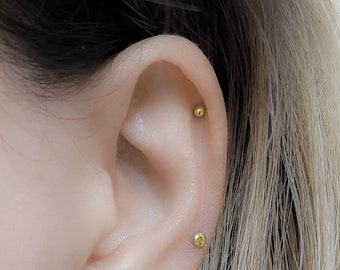 Gold Helix Earring-Gold Cartilage Stud-Tiny Gold Helix Stud-Gold Helix Piercing-Tiny Gold Cartilage Earring Stud-Tiny Helix