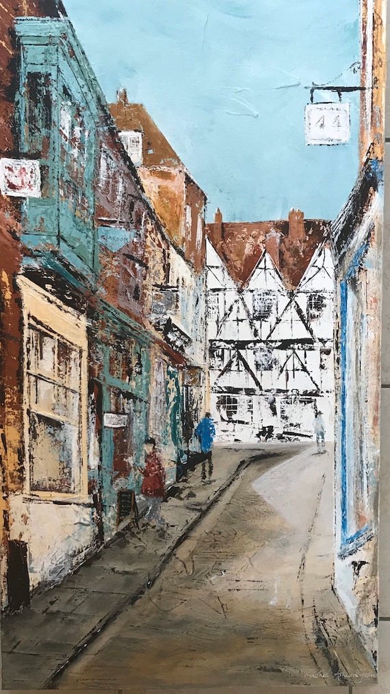 Lincoln Art Print, Steep Hill + Free personalised Gift Card