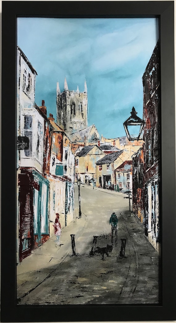 Lincoln Art. Framed Lincoln Art Print, Lincoln Cathedral UK + Free personalised Gift Card