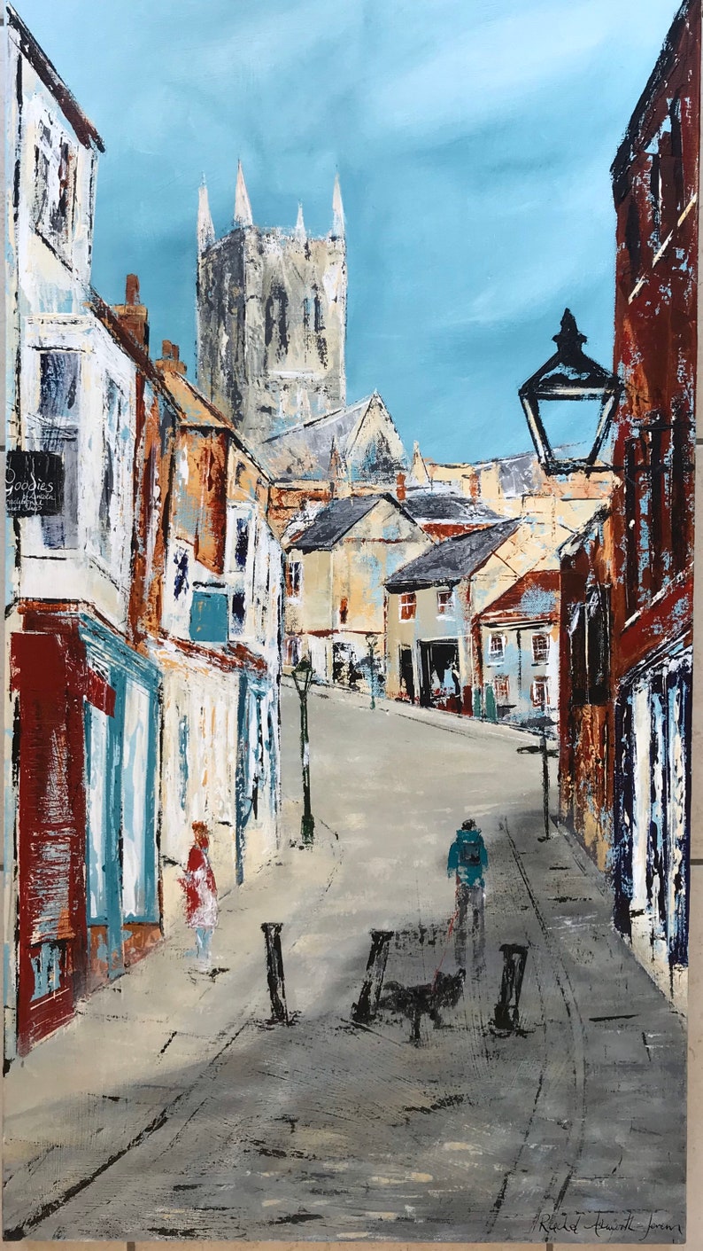 Lincoln UK a giclee print from an original acrylic painting England The Strait Lincoln