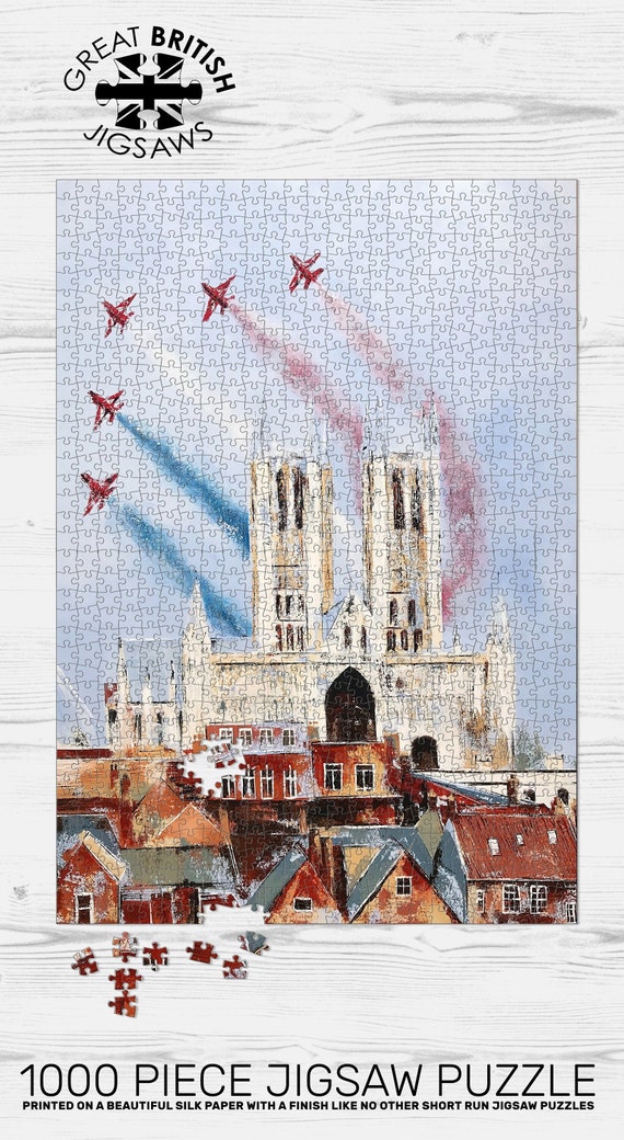 1000 piece jigsaw - RAF Red Arrows, Lincoln.