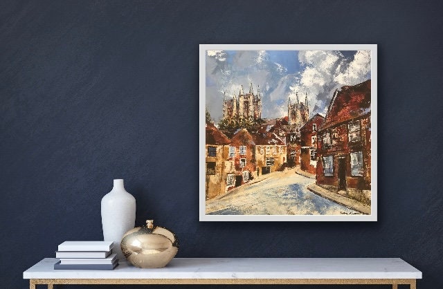 Lincoln Art Print, Christ’s Hospital Terrace Free personalised Gift Card