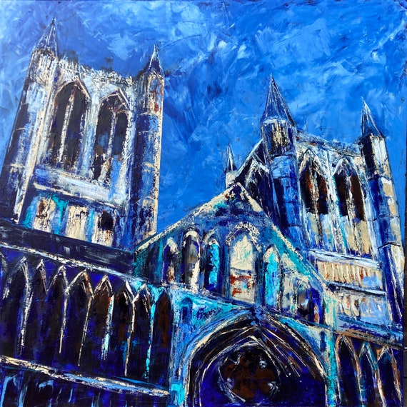 Lincoln Art Print. Cathedral Print gift + Free personalised Gift Card