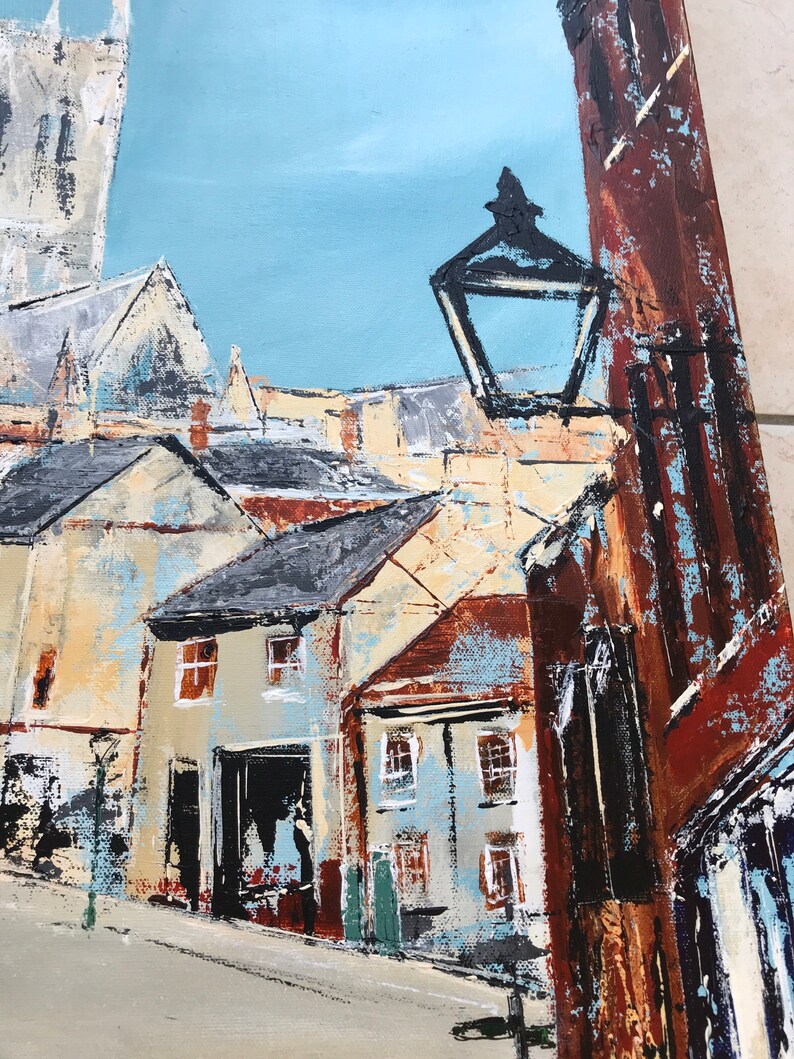 Lincoln UK a giclee print from an original acrylic painting England The Strait Lincoln