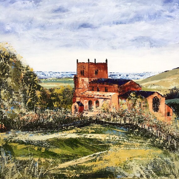 Landscape Art Print. The Ramblers Church, Walesby, Lincolnshire Print + Free personalised Gift Card