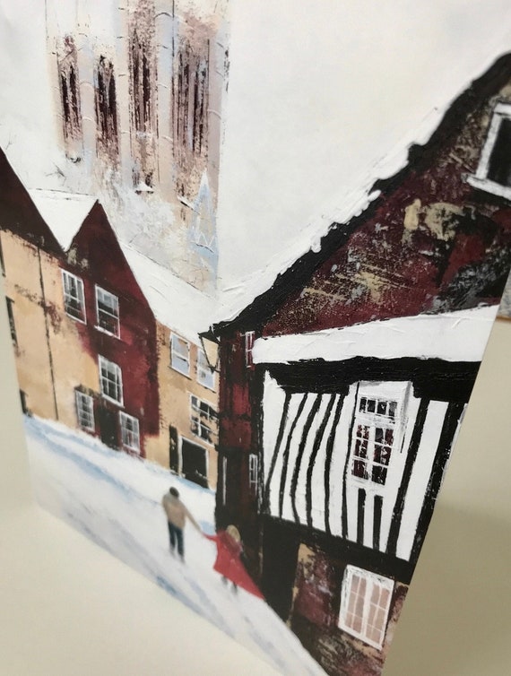 Lincoln Gift Card. Winter Christ Hospital Terrace. Lincoln Christmas Card