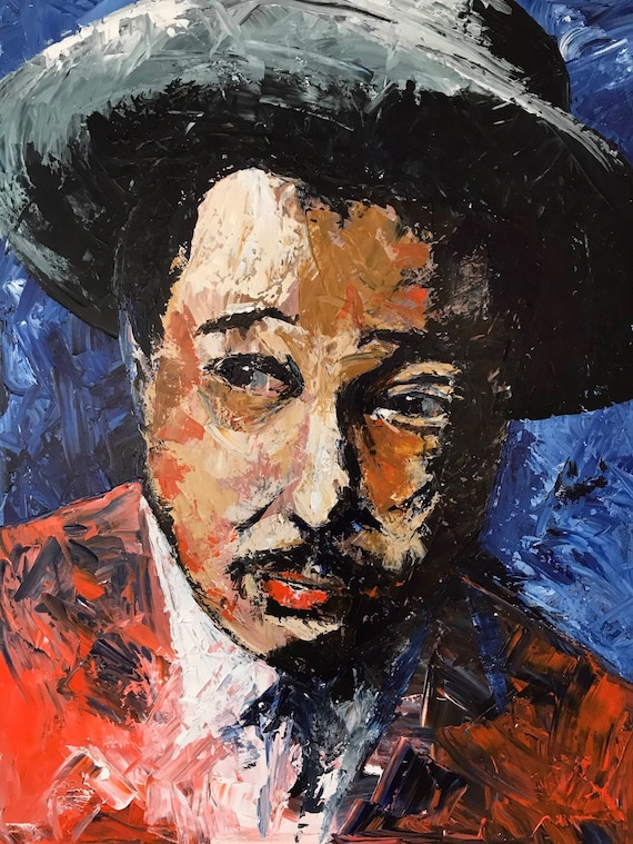 Figurative Art Print, Duke Ellington from an original Acrylic painting + Free personalised Gift Card