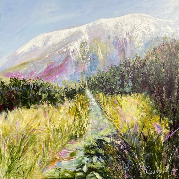 Landscape Art print gift + Free personalised Gift Card, Ben Nevis, The Highlands way walk