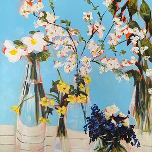 Flower Art Print, lente + gratis gepersonaliseerde cadeaubon. Moederdag