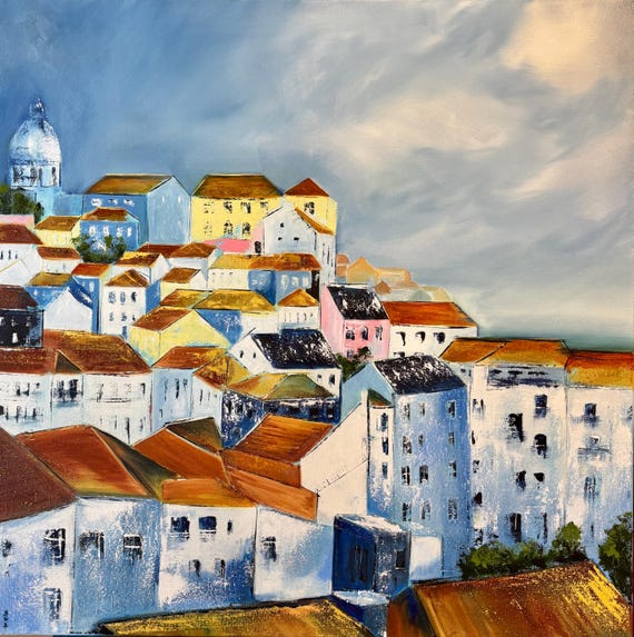 Lisbon Alfama Print | Lisbon Wall Art | Portugal Fine Art Giclée Print | European Travel Artwork | YellowBelly Art