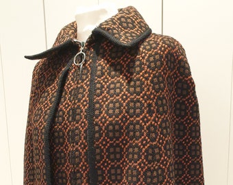 60's Welsh cape in  brown and orange.