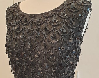 60&#39;s  dress MA CHERIE  Haute  Couture  London hand beaded dress!