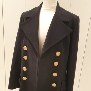 80's blazer suit by RENE RACHEL made in France. Navy blue . image 1